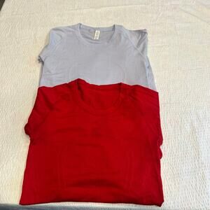 Lululemon swiftly tech long sleeve bundle size 4 Lilac and red